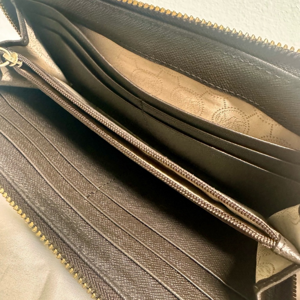 Michael Kors Brown Wallet with Gold Accents - Picture 9 of 9